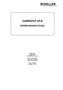 Schiller AT-6 ECG - Bedienungsanleitung