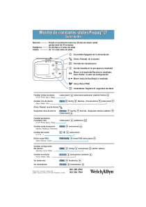 WelchAllyn Propaq LT Vital Signs Monitor - Quick user manual (es)