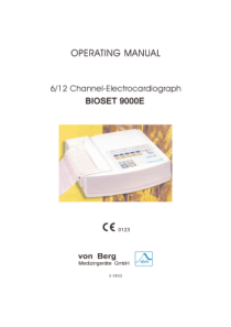 Von Berg Bioset 9000E ECG - User manual