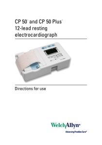 Welch Allyn CP50 ECG - User manual