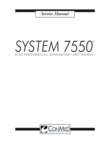 Conmed 7550 ESU - Service manual