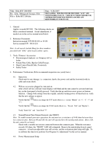 Erbe ICC 200 - Service guideline