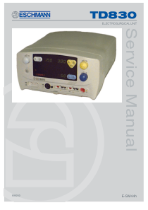 Eschmann TD-830 ESU - Service manual