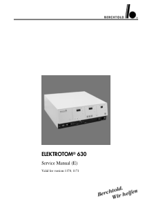 Berchtold Elektrotom 630 ESU - Service manual