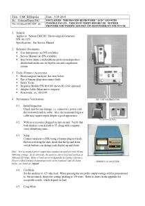 Codman CMC III ESU - Calibration instruction