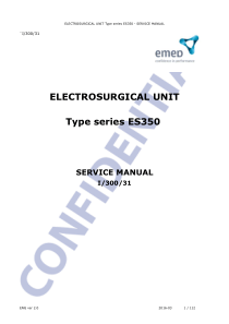 Emed ES350 ESU - Service manual