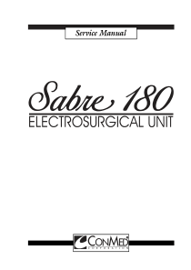 Conmed Sabre 180 ESU - Service manual