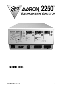 Bowie Aaron 2250 ESU - Service manual
