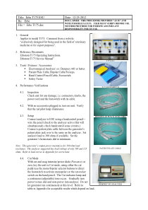 Erbe T-175 ESU - Service guideline