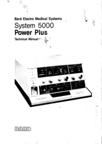 Bard System 5000 - Service manual