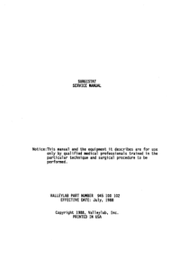 VallyLab Surgistat ESU - Service manual