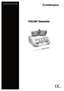 Smith&Nephew Vulcan ESU - Service manual