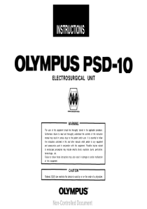 Olympus PSD-10 ESU - User manual