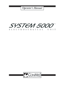 Conmed 5000 ESU - User manual