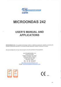 Electromedicarin Microondas 242 - User manual