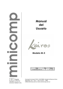 Minicomp Kairos M-X ESU - User manual (es)