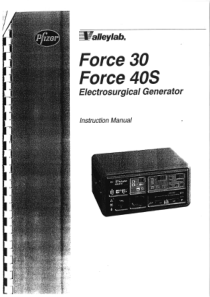 Valleylab Force 30, 40S ESU - User manual