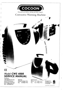 Cocoon_CW-4000_Convective_Warming_Machine_-_Service_manual