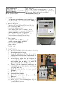Cincinnati Blanketrol 2 Patient Warmer - Service procedures