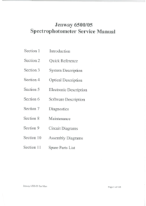 Jenway_Spectrophotometer_6500_-_Service_manual