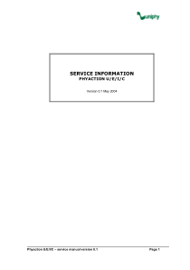 GymnaUniphy Phyaction U-E-I-C Electro Therapy -  Service manual