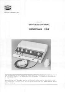 Enraf_Nonius_Sonopuls_464_Ultrasound_Therapy_Unit_-_Service_manual