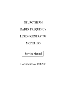 Neurotherm_JK-3_Lesion_Generator_-_Service_manual