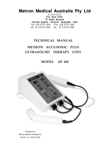 Metron_AP-100_Ultrasound_Therapy_Unit_-_Service_manual