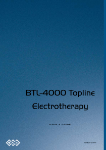 BTL Electrotherapy 4000 Topline - User manual