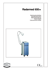 Enraf Nonius Radarmed 650 - User manual