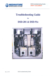 Medivators DSD-201 Endoscope Reprocessor - Troubleshooting guide