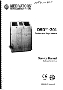 Medivators DSD-201 Endoscope Reprocessor - Service manual