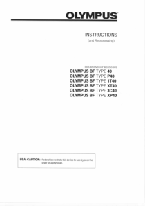 Olympus BF Endoscope - Service manual