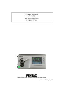 Pentax EPK-i Endoscope Video Processor - Service manual
