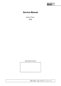 Wolf Arthro Pump 2202 - Service manual (en,de)
