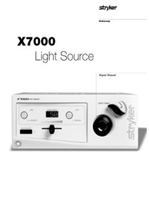 Stryker X7000 Endoscopy Light Source - Service manual