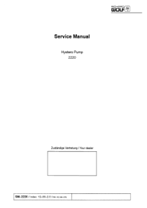 Wolf Hystero Pump 2220 - Service manual (en,de)