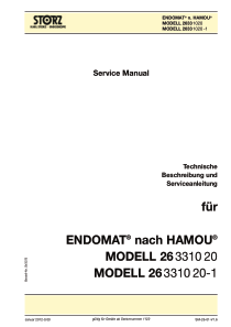 Storz Endomat Rinsing Pump - Service manual (ger)