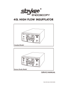 Stryker 40L Insufflator - Endosope - Service manual