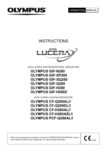 Olympus Evis Lucera GIF-260 Endoscope - User manual