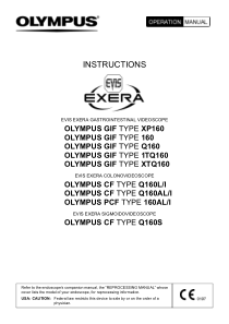 Olympus GIF 160 Gastrointestinal Videoscope - Instructions