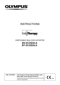Olympus B5-2 Balloon Catheter - Instructions