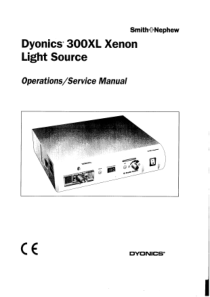 Smith&Nephew Dyonics 300XL Xenon Light Source - User manual