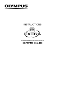 Olympus CLV-160 Light Source - Instructions