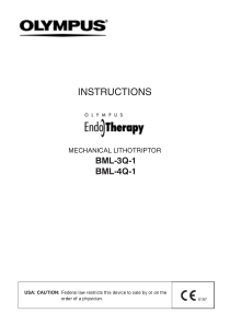 Olympus BML-3Q Lithotriptor - Instructions