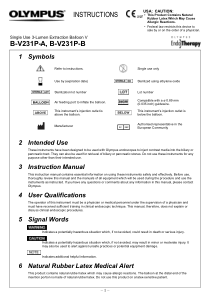Olympus B-V231 Balloon - Instructions