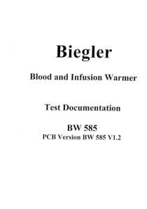 Biegler_BW_585_Blood_Warmer_-_Maintenance_manual