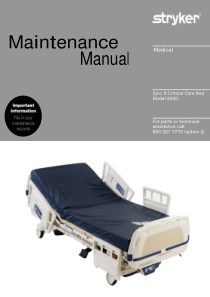 Stryker Epic 2 2030 Hospital Bed - Service manual