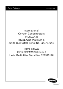 Invacare Platinum 5 Concentrator - Spare part list