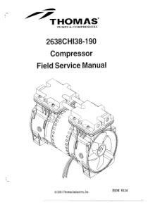 Thomas 2638xxxx190 Compressor - Service manual
